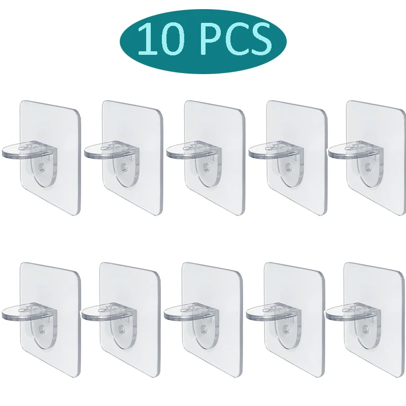 

Shelf Support Adhesive Pegs Self Adhesive Closet Cabinet Shelf Support Clip Wall Hanger Clapboard Punch Free Hook Strong Holder