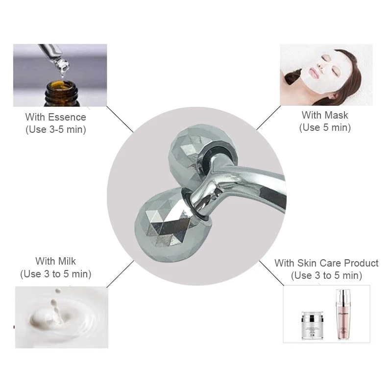 Роликовый массажер красоты 3D Инструменты для ухода за лицом V-образная форма