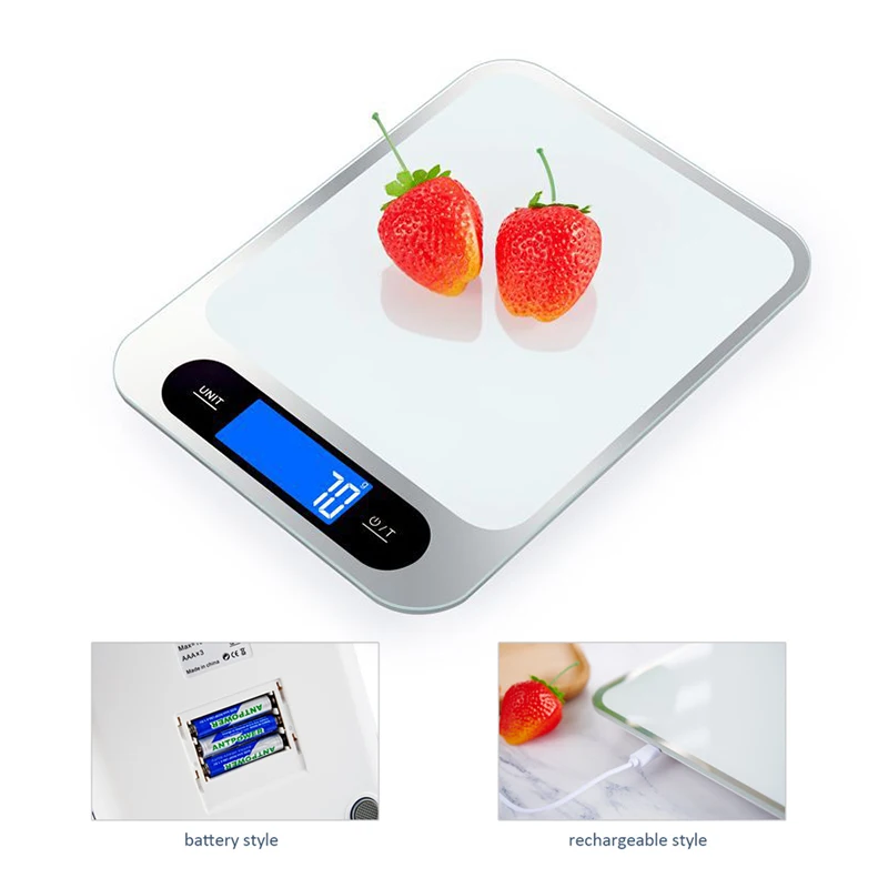 

Digital Kitchen Scale Electronic Scale 5/10/15kg 1g LCD Precision Balance Food Jewelry Coffee Weighing Tools For Cooking Baking