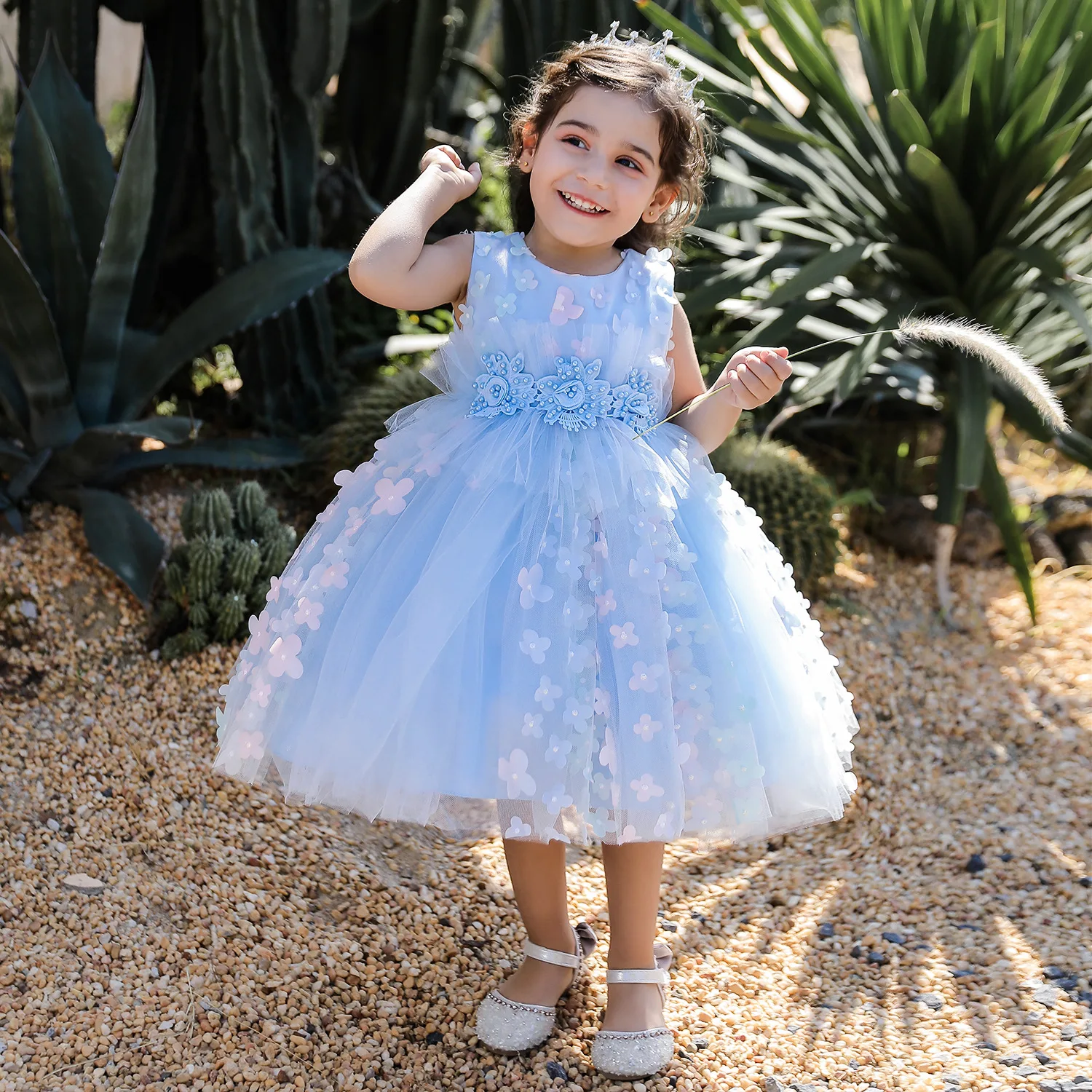 

2022 Summer Baby Girls' Communion Princess Dresses for Children's Bridesmaid Infant Dress Gown Wedding Birthday Kid 4-6y