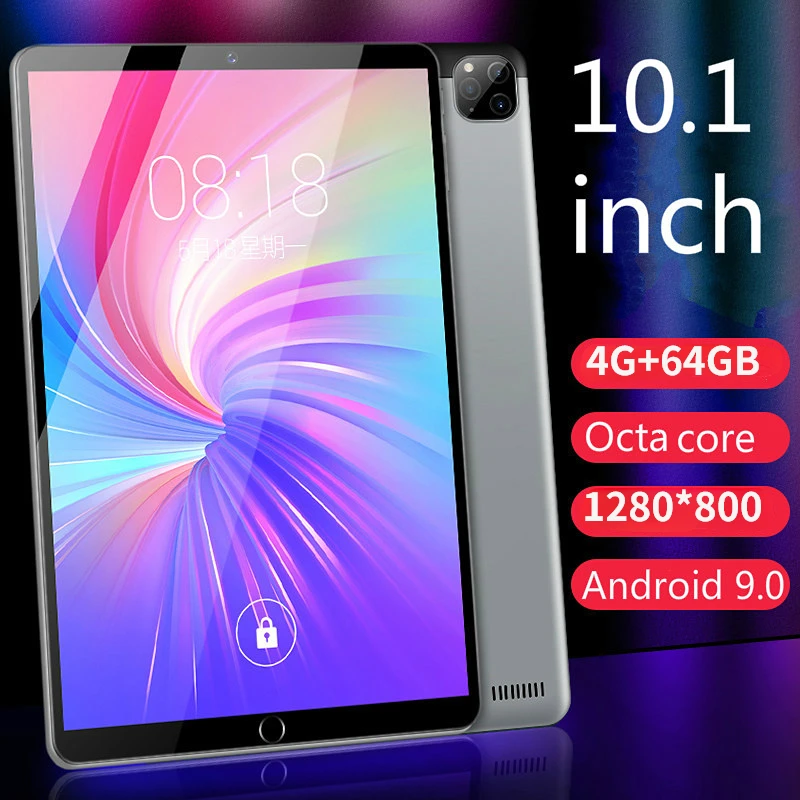 

2023 WiFi Tablet PC 10.1 Inch Octe Core 4G Network Tablet Android 9.0 Buletooth Call Phone Tablet (RAM 4GB+ROM 64GB)