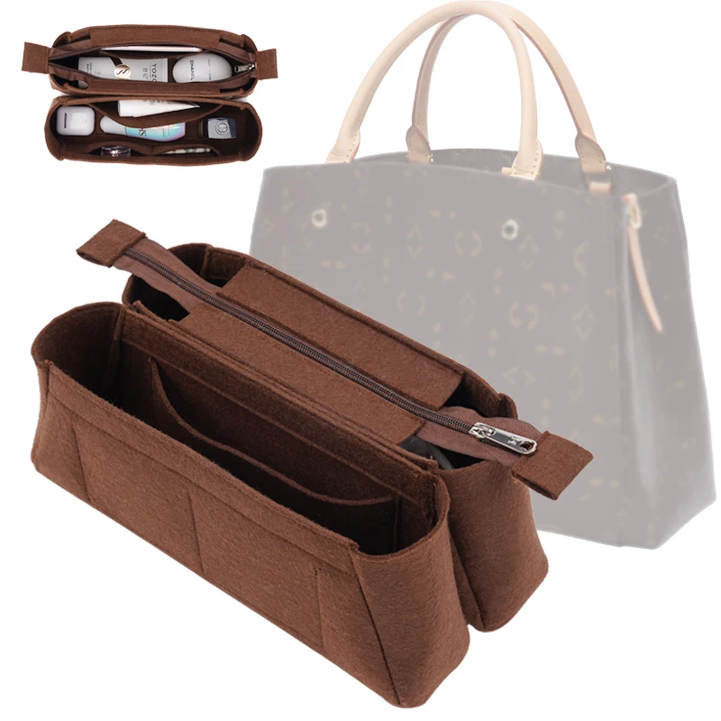 

1:1 Design Purse Organizer Insert Divider, Handbag & Tote Inner Pockets Storage, Bag in Bag, Perfect for MONTAIGNE BB