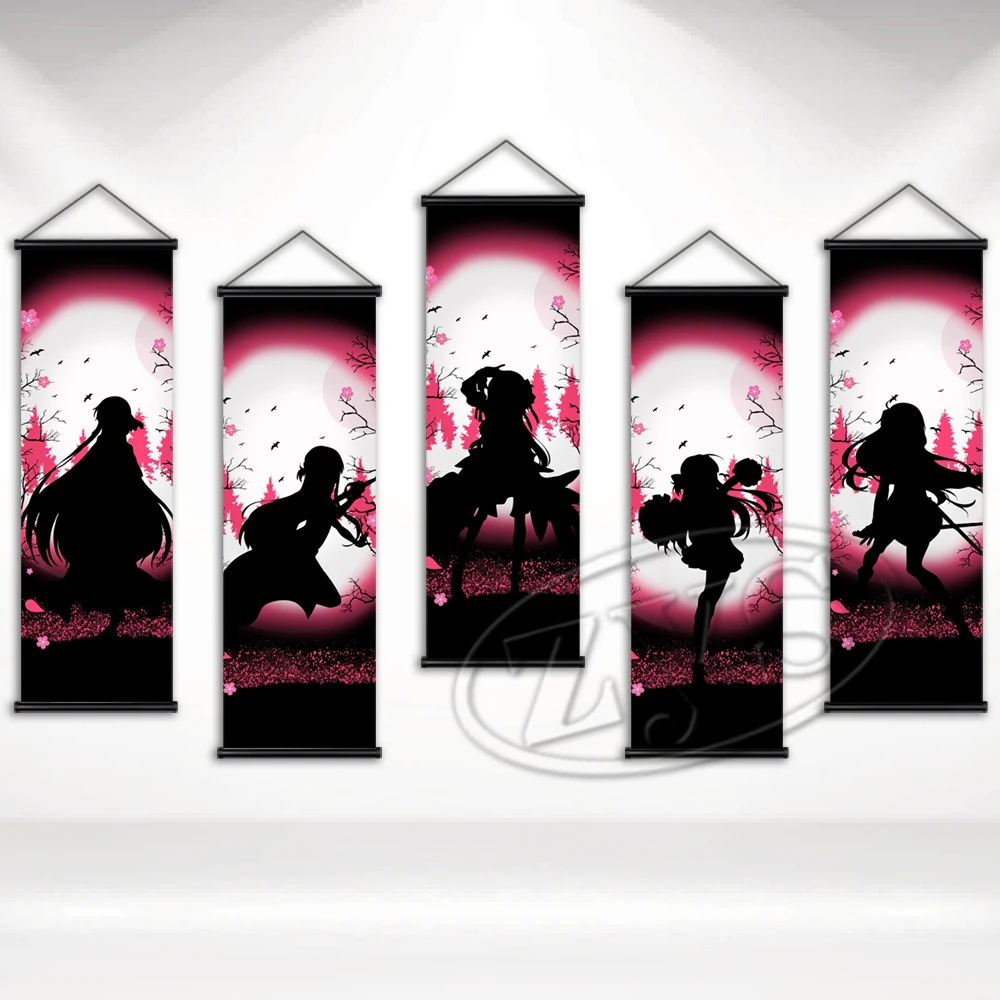 

HD Pint Sword Art Online Posters Canvas Wall Art Anime Painting Hanging Scrolls Modular Picture Home Room Decor Christmas Gift