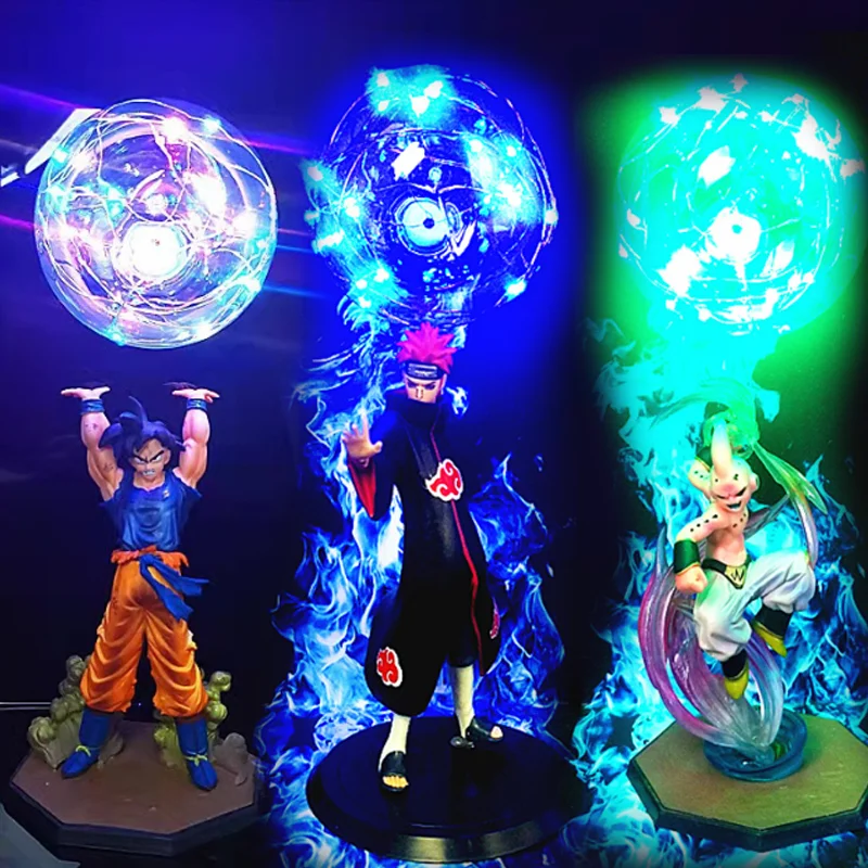 

Dragon Ball Z Ultra Instinct Son Goku Action Figures DIY LED Bedroom Decorative Lamp Figure DBZ Strength Bombs Collection Toys