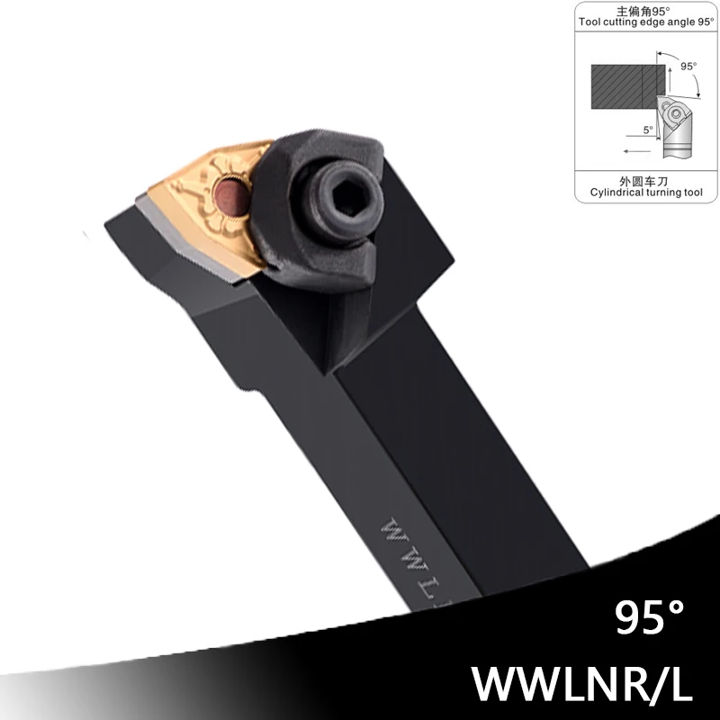 

OYYU WWLNR1616H08 WWLNR2020K08 WWLNR2525M08 WWLNR WWLNL External Turning Cutting Tool Holder Use WNMG Carbide Inserts WWLNR1616