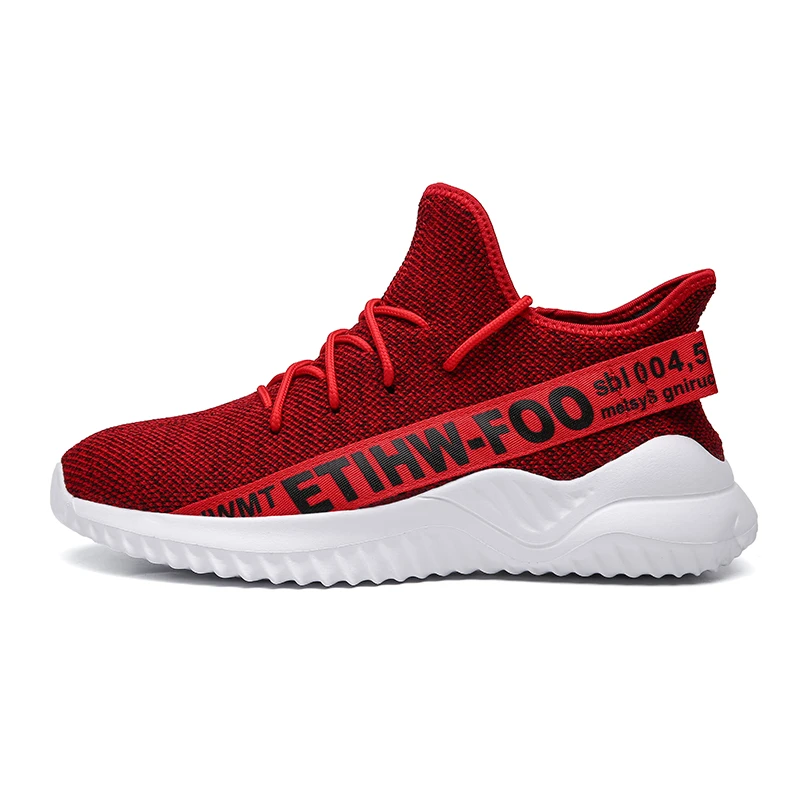 Trend Men Running Shoes Outdoor Men Athletic Sports Sneakers Flying Woven Man Jogging Shoes Gym Walking Footwear Plus Size 39-48