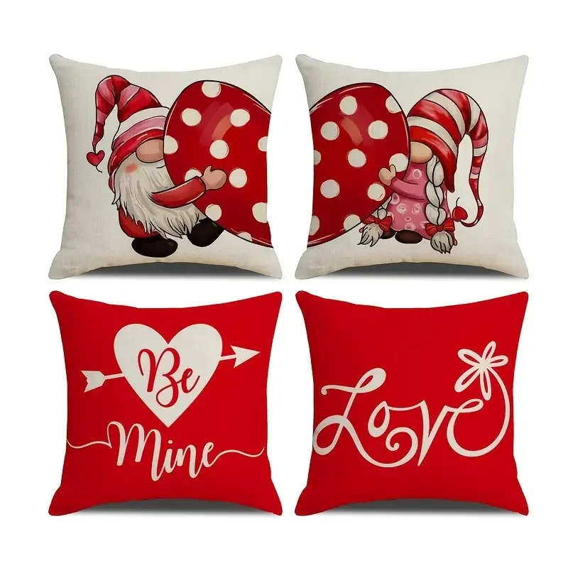 

Наволочка для подушки HMTX, 4 шт., для дивана в красный горошек, вставка для подушки в комплект не входит, домашний декор