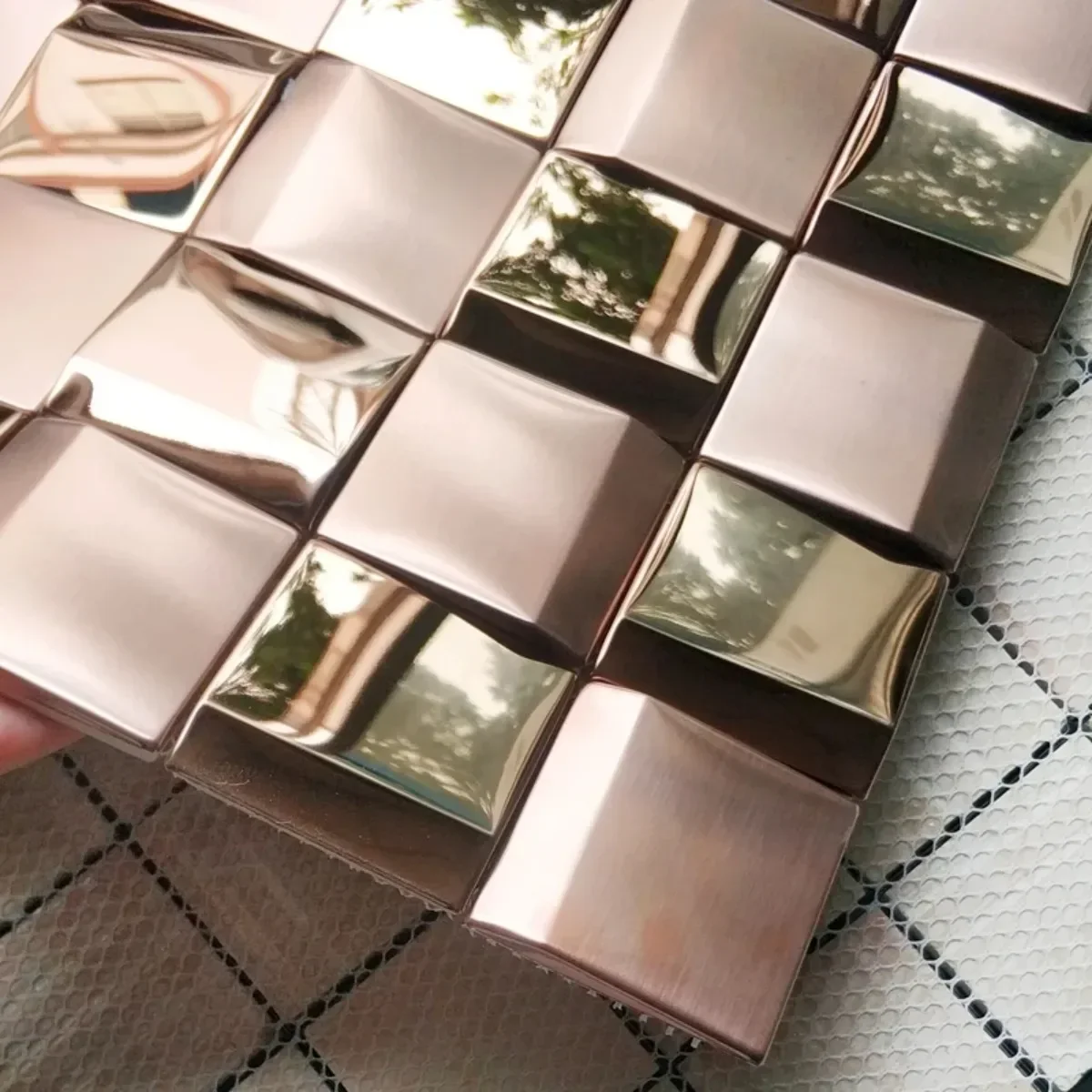 Роскошная мозаичная плитка из нержавеющей стали 304 нордический Металлический