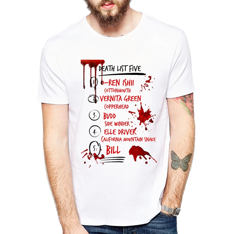 

2019 Funny T Shirt Death List Five Men Comfortable Casual Letters Tee Shirt Homme Customized