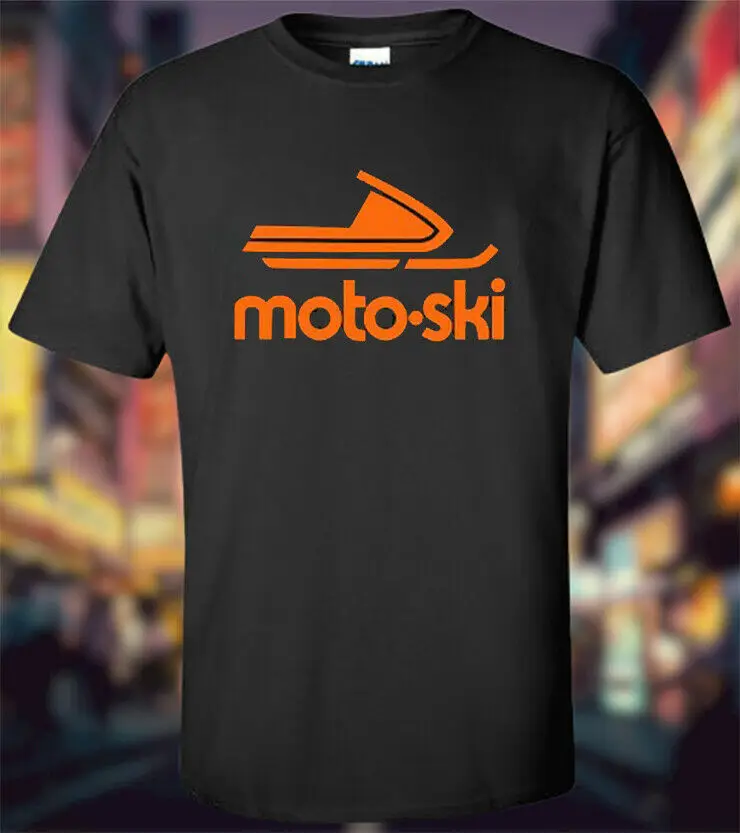 

NEW Moto Ski Moto-Ski Logo Snowmobiles Snow Racing men's T Shirt S - XXL