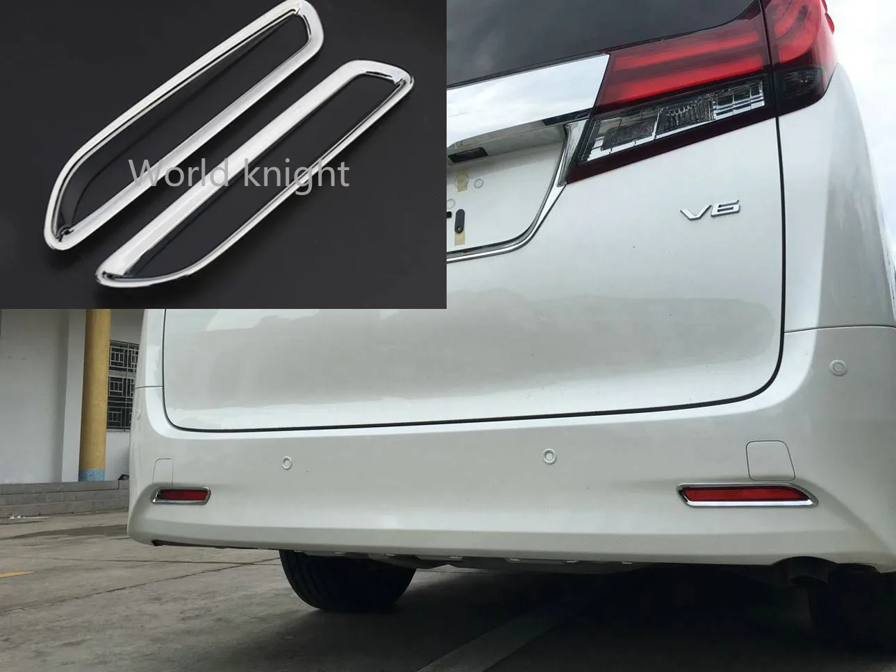 Для Toyota Alphard 2016-2018 ABS хромированный стикер для рамы лампы молдинг протектор крышка