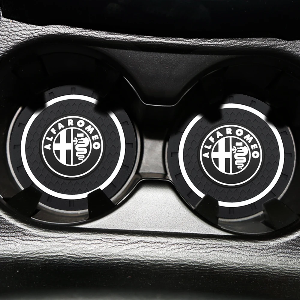 

Car Water Cup Anti-Slip Pad Bottle Holder Mat Car Styling For BMW MINI E46 VW Benz Renault Alfa Romeo GT Stelvio Giulia 156 147
