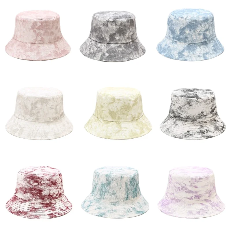 

2022 New Tie Dye Bucket Hat for Men Women Fisherman Hat Panama Bob Gorra Hip Hop Street Hat Sun Protection Hat Man Summer