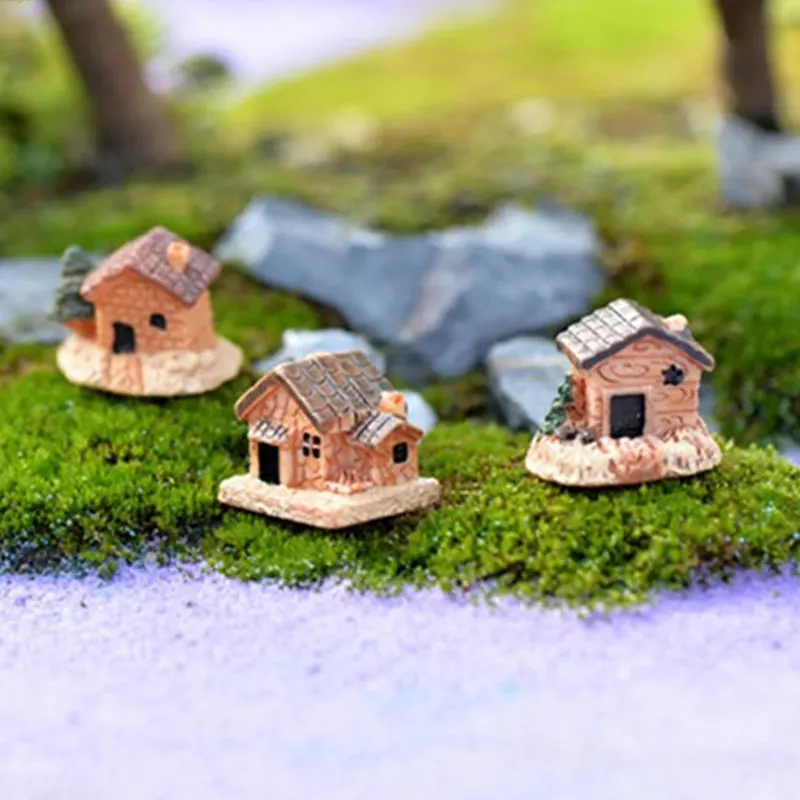 

Vivid Mini Fence House Ornament Cartoon Cute Decorative Resinous Micro Landscape Decor Accessories Stylish Small House Ornament
