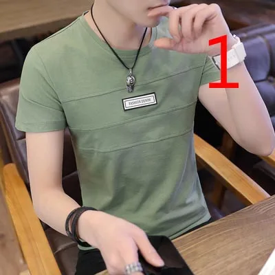 

Новая трендовая Мужская футболка с коротким рукавом и воротником со светодиодной подсветкой