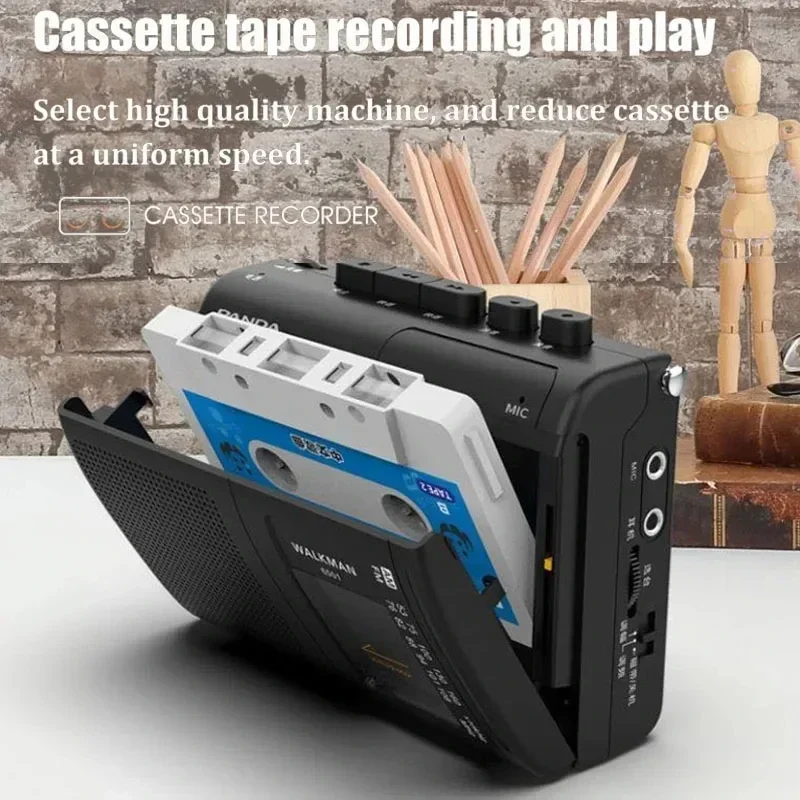 Ретро-кассетный музыкальный плеер Walkman портативный AM/FM-радиоплеер магнитофон с