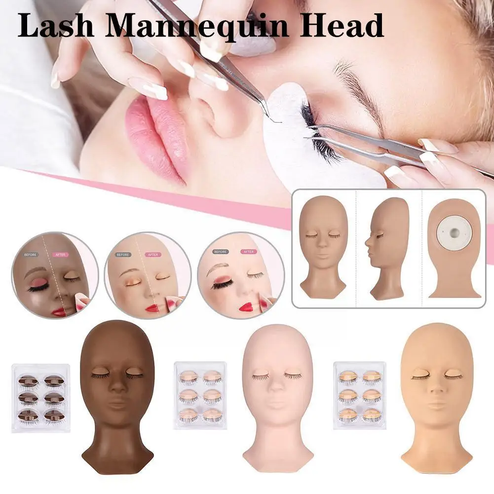 

Practice Eye Makeup Lash Training Mannequin With Replace Eyelids Grafting Eyelash Extension Practice Tools Kit For Beg M3h7
