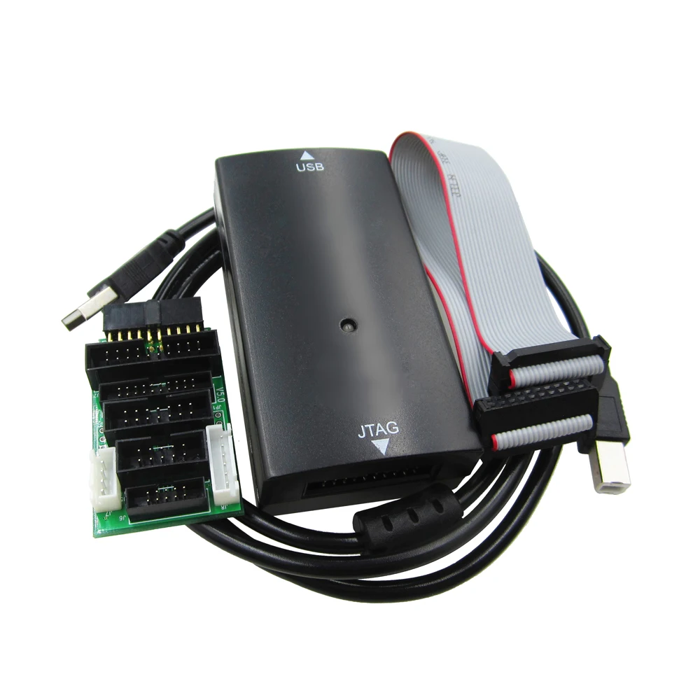Фото Комплект эмулятора JLINK V9 Симулятор с конвертируемой платой USB-кабель Инструменты для отладки черного цвета, поддержка эмулятора AMR JTAG/Cortex/STM32 №1