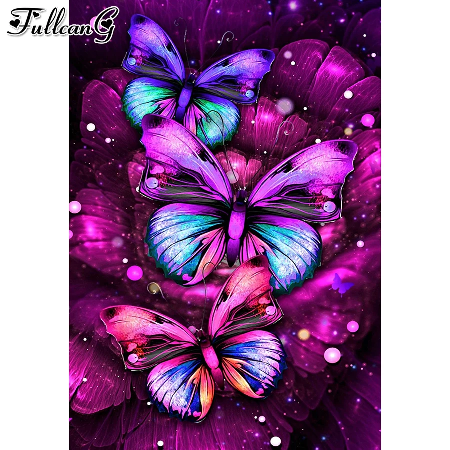 

colorful butterfly 5d diamond painting cross stitch full square round drill diy mosaic embroidery animals home decor JX3254