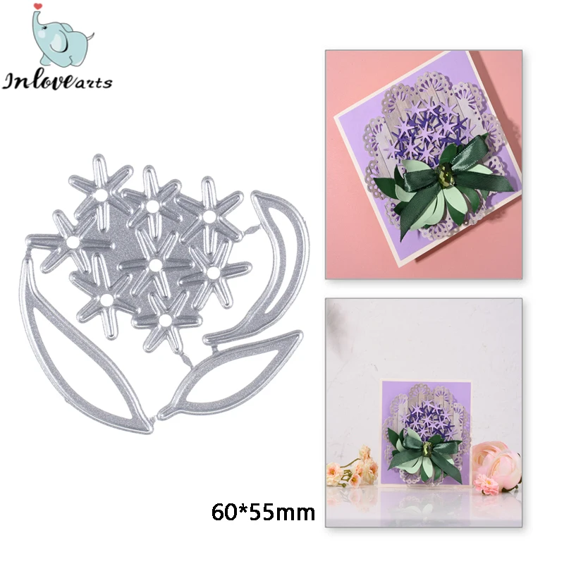 

InLoveArts Craft Flowers Cluster Metal Cutting Dies Leaves Decoration Scrapbook Album Paper Card Craft Embossing Stencil Die Cut