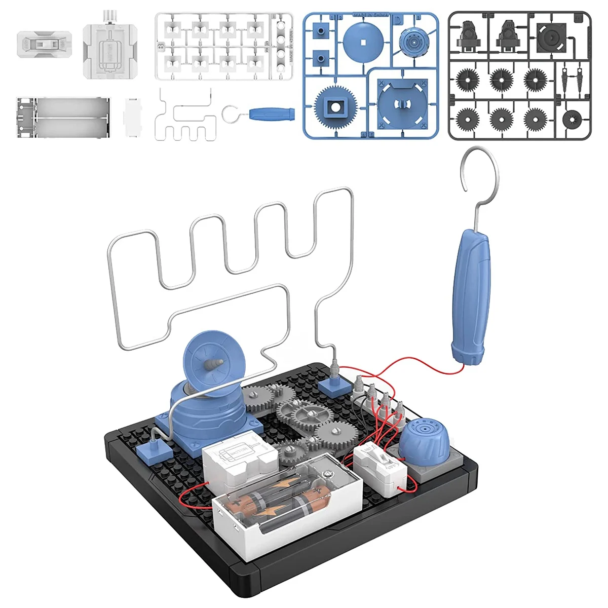 

Toys,Electrical Science Kit, Exploration Kit for Circuit and Gear Principles,Electronics Building Kit, A