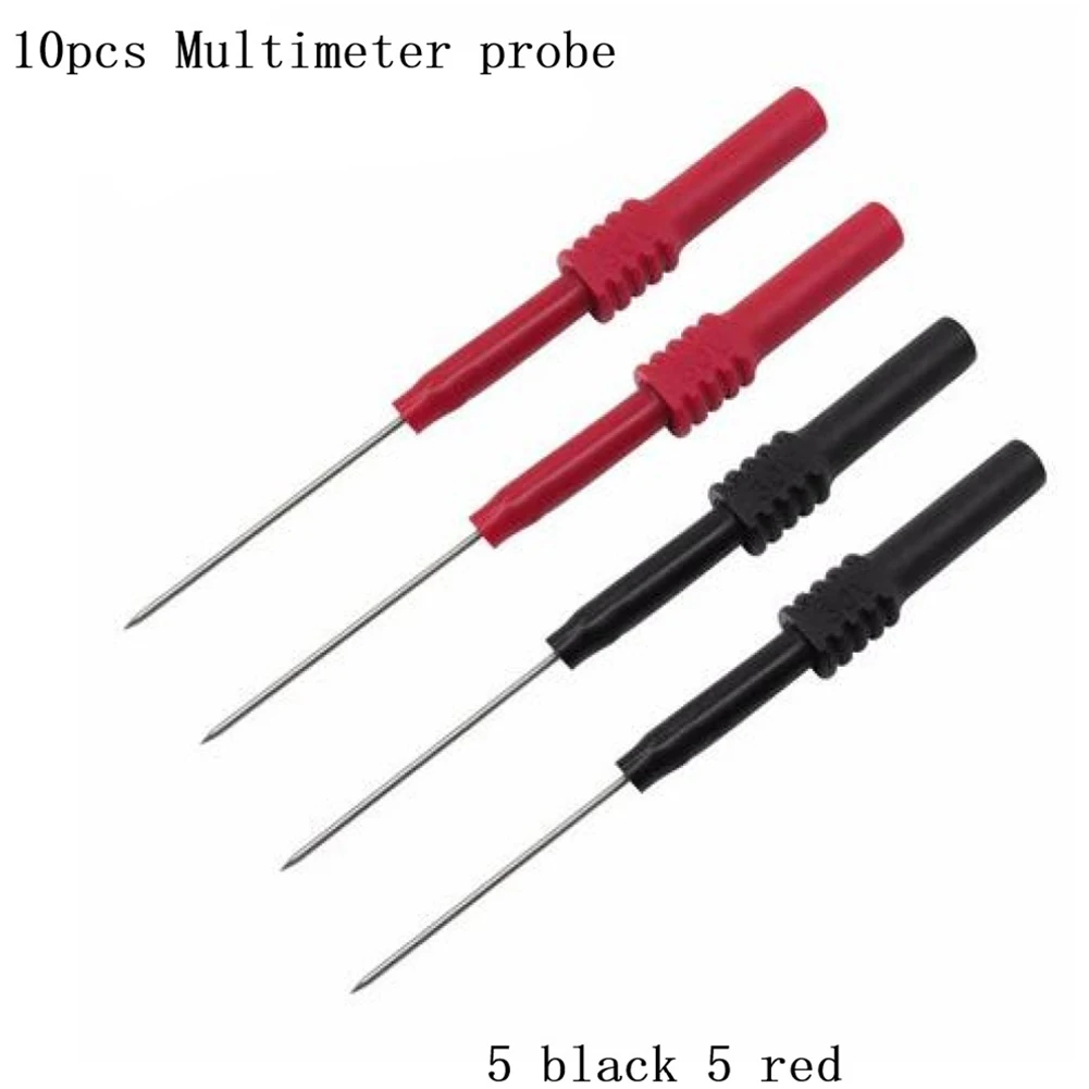

10pcs Multimeter Test Probe 60V AC DC 30A 4mm Banana Plug Low Frequency Integrated Circuit IC Bar Shape Fire Flame Retardant