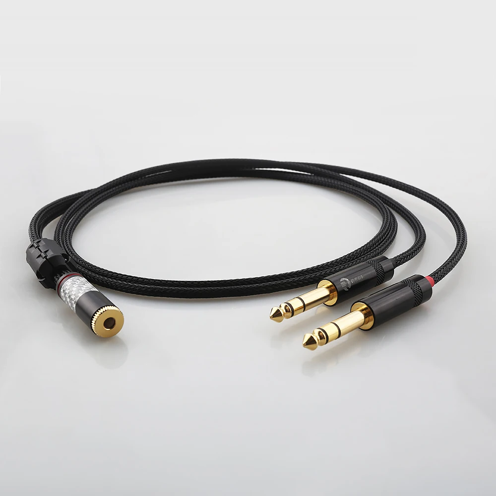 Фото Кабель-адаптер HIFI для наушников: 4.4 мм (гнездо) балансный на двойной 6.35 мм TRS (гнездо) / Двойной 6.35 мм (гнездо) на 4.4 мм (гнездо) №2