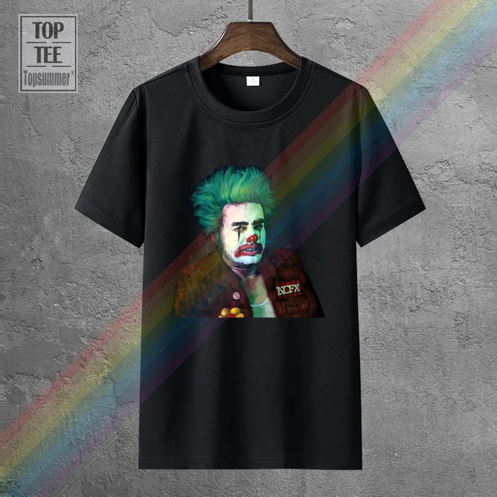 

New Popular Nofx Cokie The Clown Amdr Men'S Black T Shirt Size S 3Xl Short Sleeve Cotton T Shirts Man Clothing