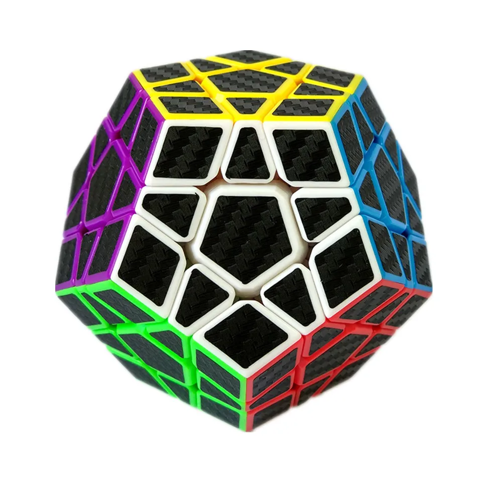 

ZCUBE Carbon Fiber Sticker Megaminxeds Magic Cube Puzzle 3x3 Megaminx Speed Cube Puzzle Gift Educational Toy for Children