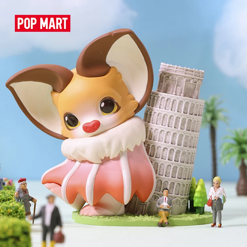 POP MART YOKI Travel Around The Word Series Blind Box Collectible Action Kawaii anime animal toy figures Birthday Gift