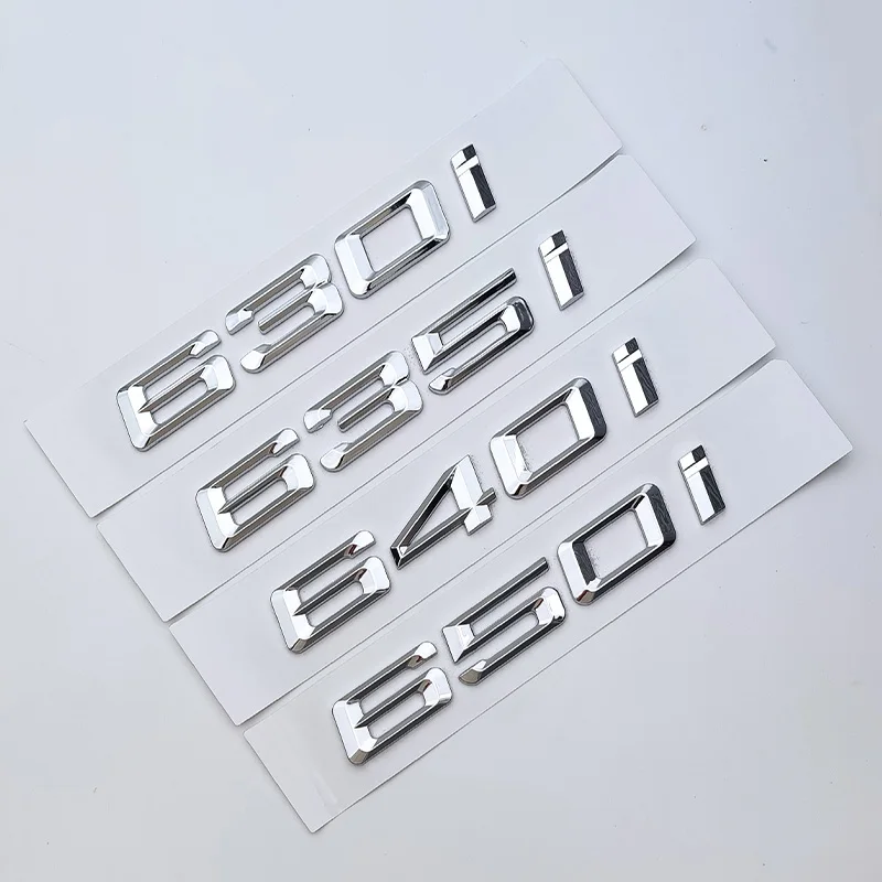 

3D ABS Chrome Logo 630i 635i 640i 650i Emblem Car Badge Trunk Decal For 630i 635i 640i 650i Lettering Stikcers Accessories