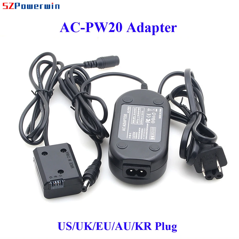 Powerwin AC-PW20 Camera Adapter PW20 NP-FW50 Dummy Battery Coupler AC Power Supply for Sony AC-PW20AM A7000 A6500 A7S NEX-7 A7R