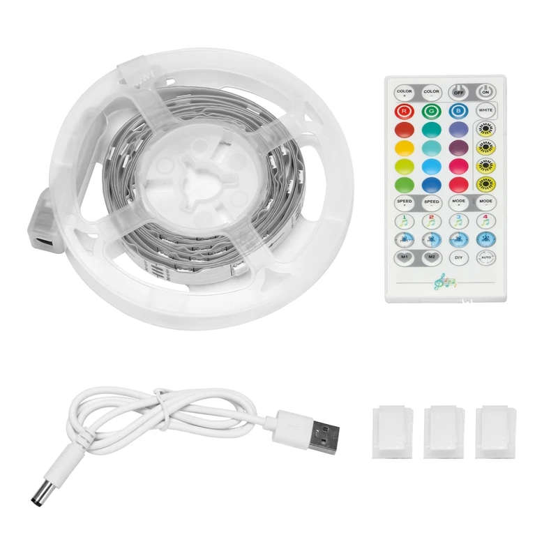 

Светодиодная подсветильник для телевизора с приложением, Светодиодная лента с синхронизацией музыки, изменяющая цвет световая лента, 5050 RGB ...