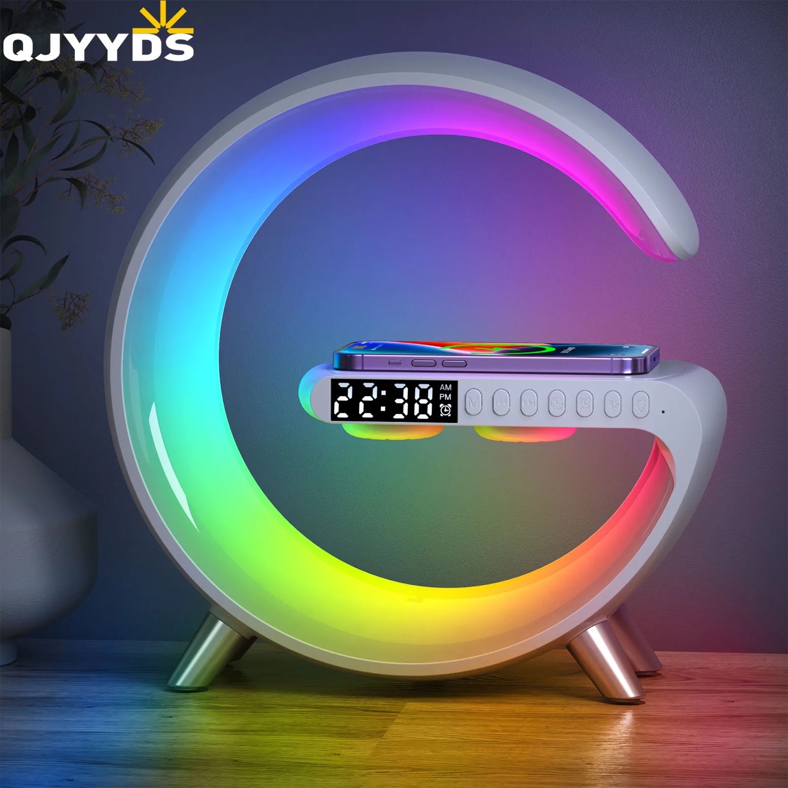Alarm App Control Wireless Charging With Versatile Atmosphere Lighting