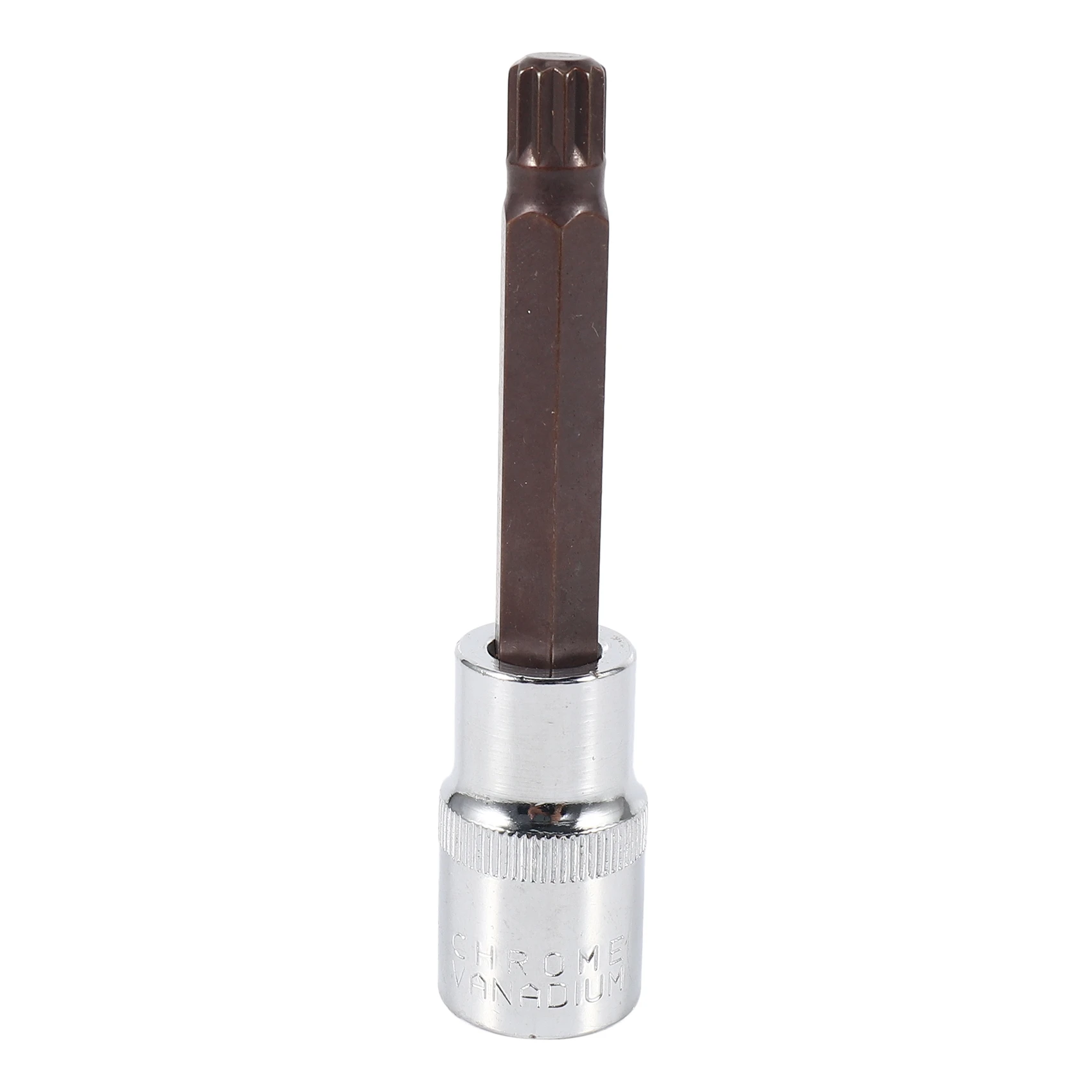 

1/2-Inch Drive 10mm Triple Square Spline Bit Extra Long Socket S2 Steel