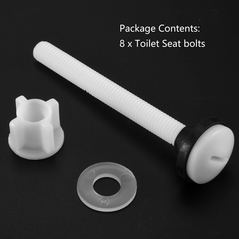 SEWS-8 Упаковка Пластиковые болты для унитаза M10 Бак чаши Комплекты ремонта в ванной