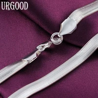 925 sterling silver 16 26 inch snake chain necklace for women men party engagement wedding fashion jewelry