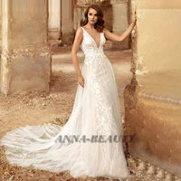 anna princess elegant wedding dresses scoop sleeveless backless court train robe de mari%c3%a9e custom made