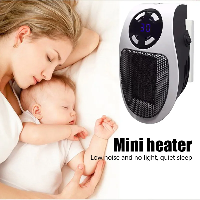 

Portable Winter Mini Electric Air Heater 500W Powerful Warm Blower Wall Room Heating Stove Household Radiator Remote Warmer