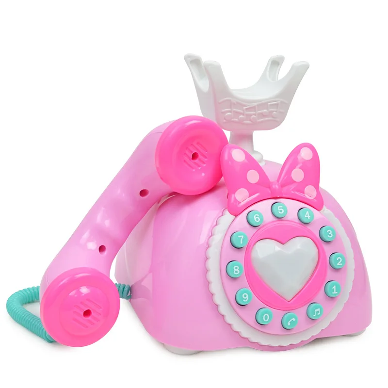 

Kids Simulation Electronic Landline Telephone Educational Toys For Children Music Sound Pretend Play Toy For Girl Christmas Gift