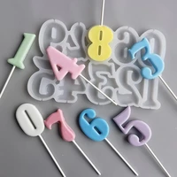 numeric shaped modeling diy lollipop silicone mold chocolate candy cake moulds birthday cake decorating tool baking mold