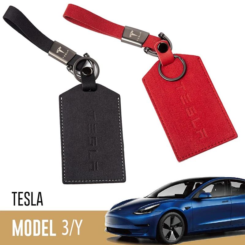 Tesla รุ่น Y ชุด3 2021อุปกรณ์เสริมเปิดขนสัตว์การ์ดผู้ถือ Protector สำหรับ Tesla รุ่น Y รุ่น3พวงกุญแจ Protector