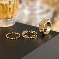 new arrival twist ring jewelry womens 3 pieces ring set finger rings 2022