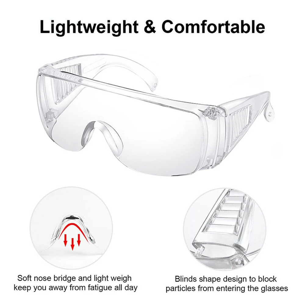 

Airsoft Goggles Safety Glasses Lab Eye Protection Protective Eyewear Clear Lens Workplace Safety Goggles Anti-dust Supplies