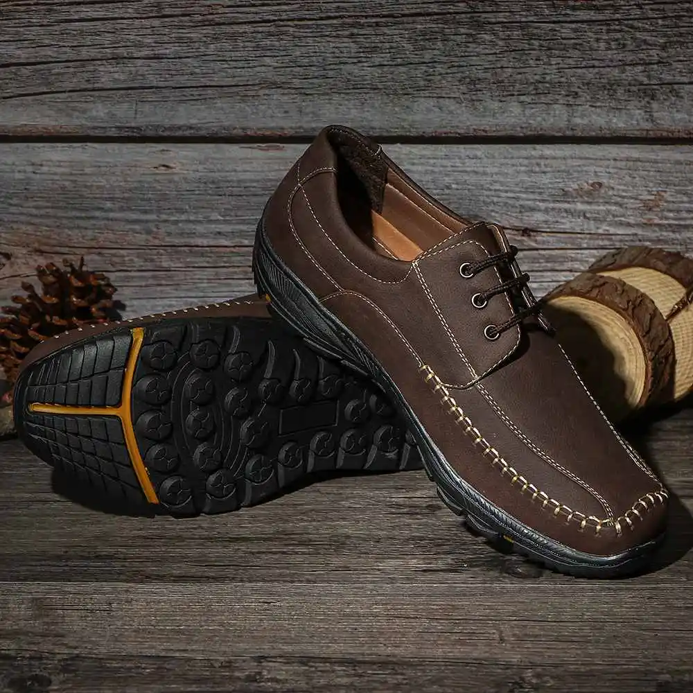 

Menico 2022 New Men Hand Stitching Non Slip Flat Loafers Comfort Microfiber Leather Soft Casual Office Work Shoe Large Size39-46