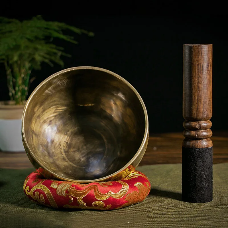 Nepalese Handmade Singing Bowl Tibetan Sound Tibetan Full Moon Metal Singing Bowl Buddha Sound Heal Laulukulho Music Instrument enlarge