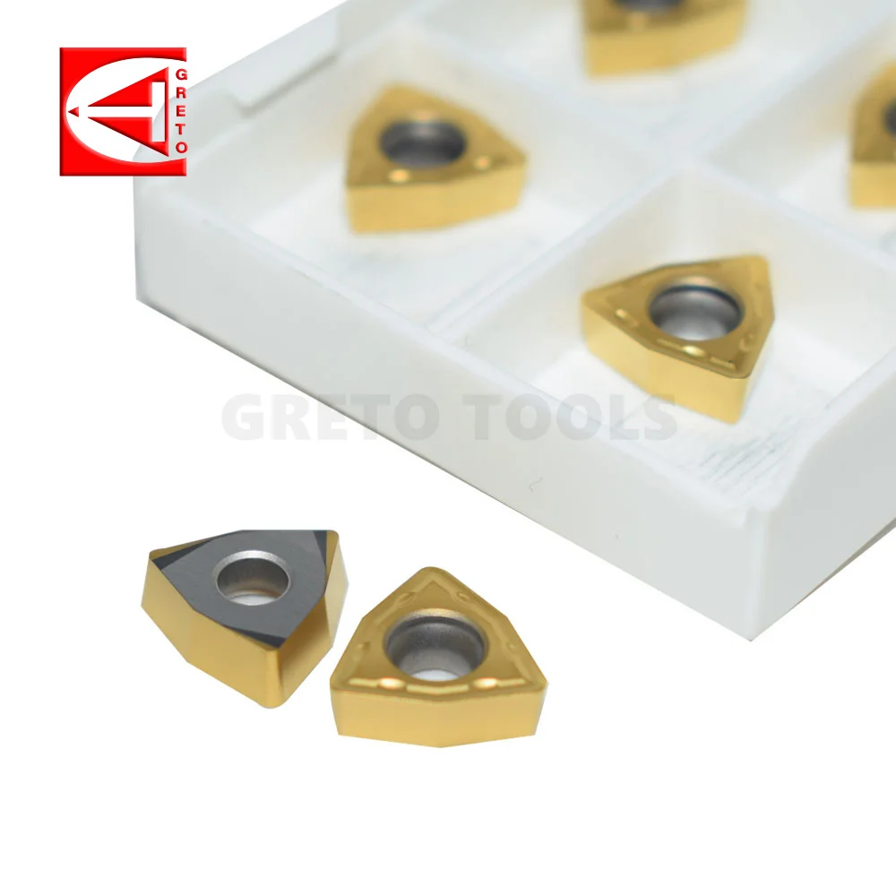 

GRETO WCMT050308FN GT4201 GT4204 Cemented Cabride Tools For Cnc Tips Turning Inserts WCMT 050308-FN