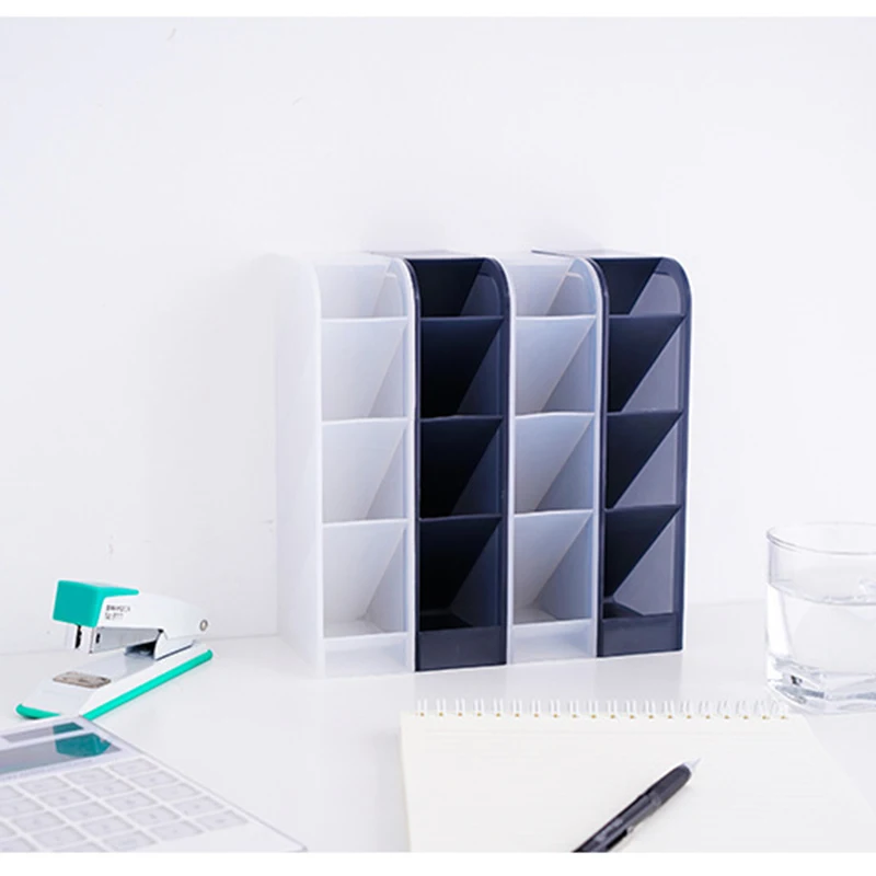 

Oblique Insertion Type Frosted Pen Holder Shelf Desktop Storage Box Transparent Storing Cosmetic Brush Table Bins Home Storage