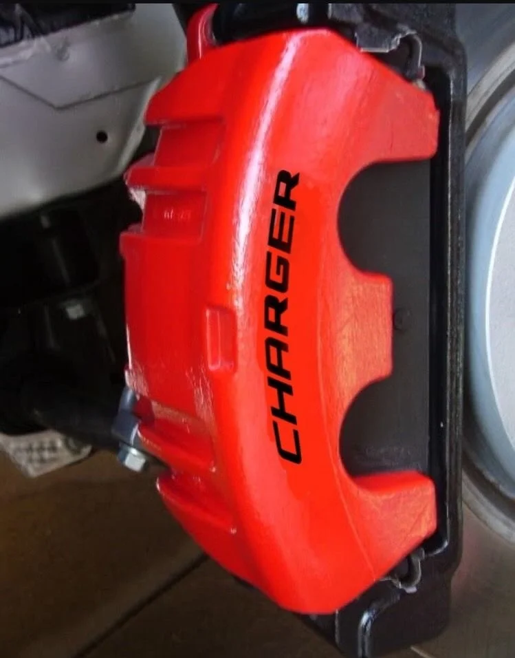 

For Dodge Charger Brake Caliper High Temp Vinyl Decal Stickers (Any Color) 8X Car Styling