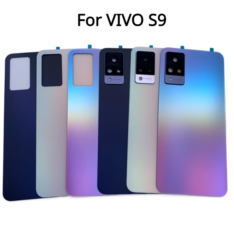 

New Back Glass For VIVO S9 V2072A Battery Cover Back Door Housing Rear Case Repair Parts With Camera Lens